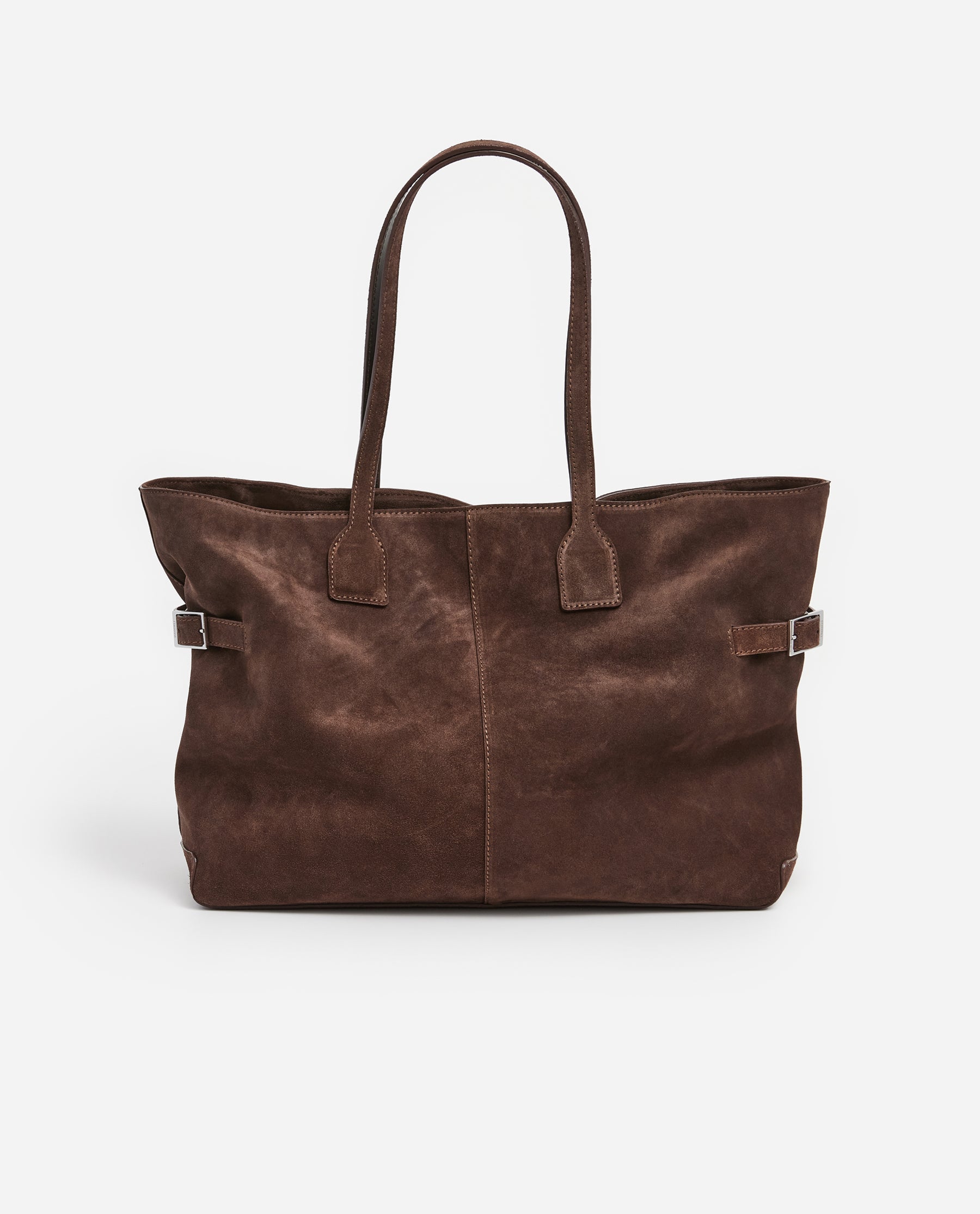 Lesley Tote Bag Suede Chocolate Flattered