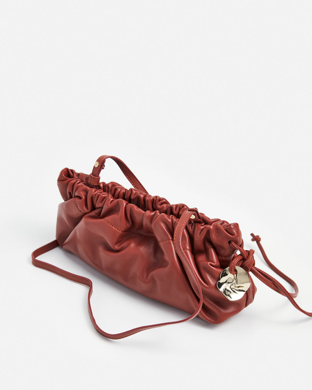 Cissi Clutch Bag Leather Brick Red