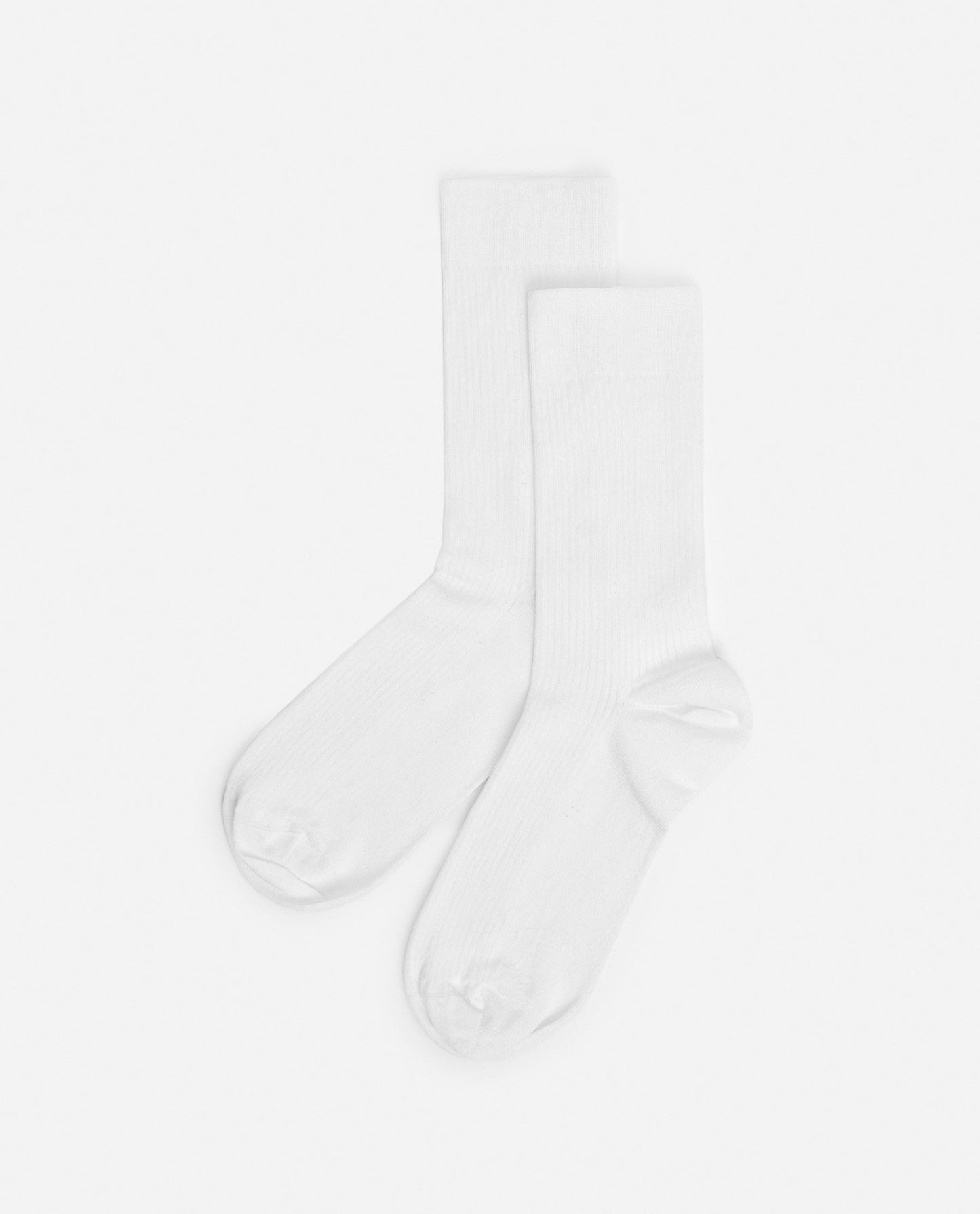 Flattered Sock Woven Mercerized Cotton White