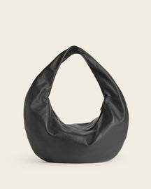 Alva Shoulder Bag Grained Leather Black