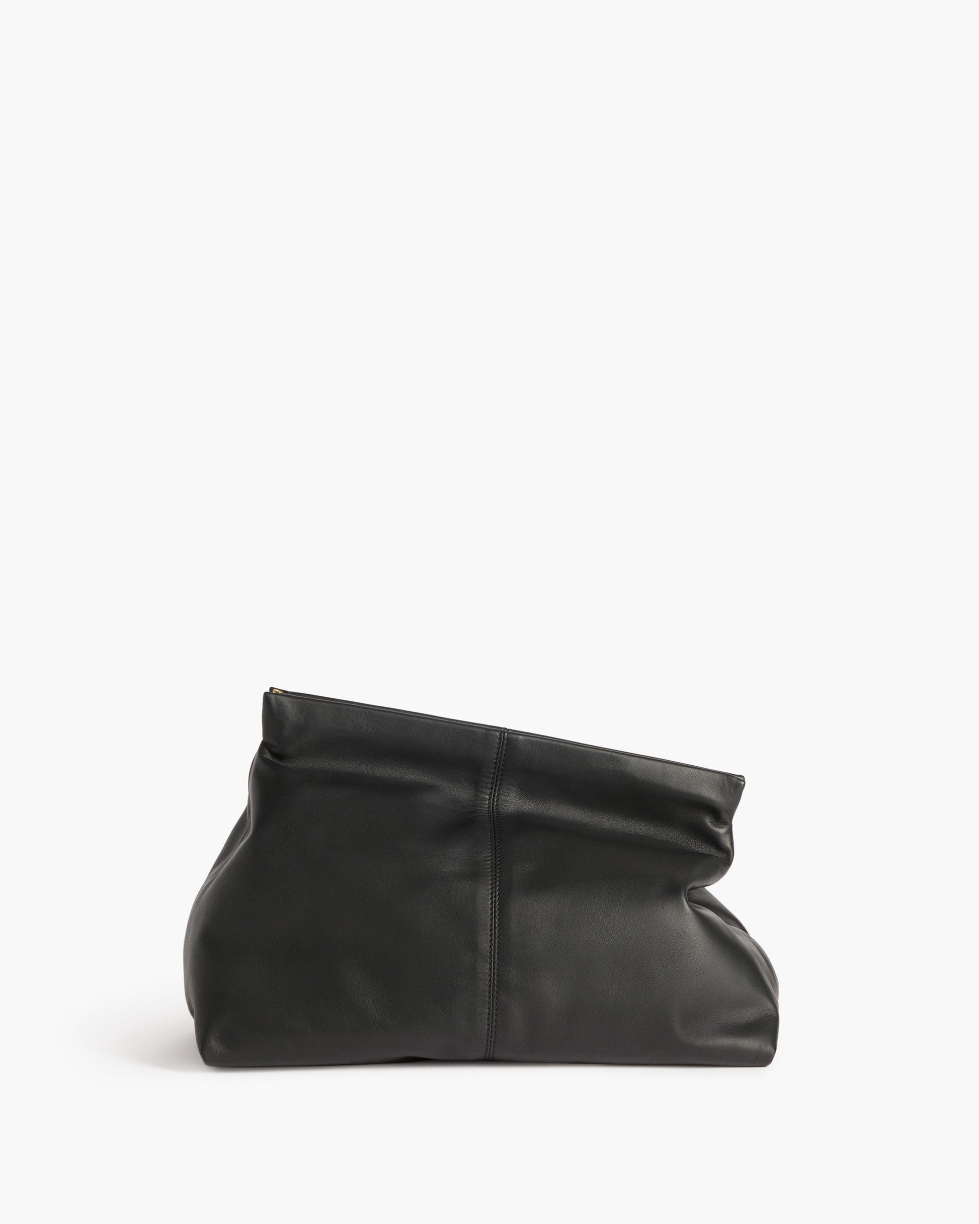 Foldover Clutch Soft Black Leather Clutch Bag ASOS Design Leather