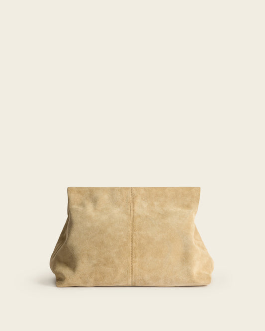 Clay Clutch Suede Sand