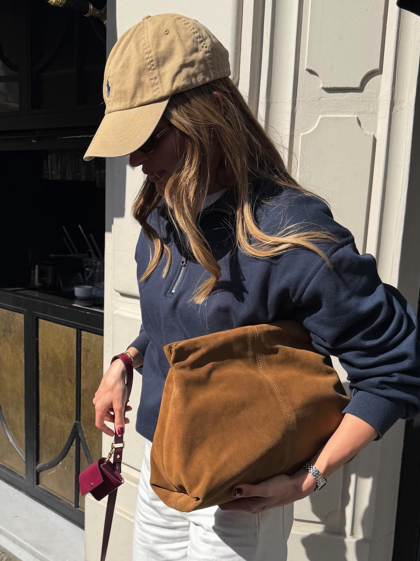 Clay Clutch Suede Wet Sand