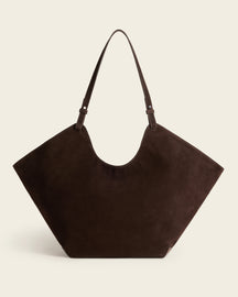 Dahlia Tote Bag Suede Chocolate