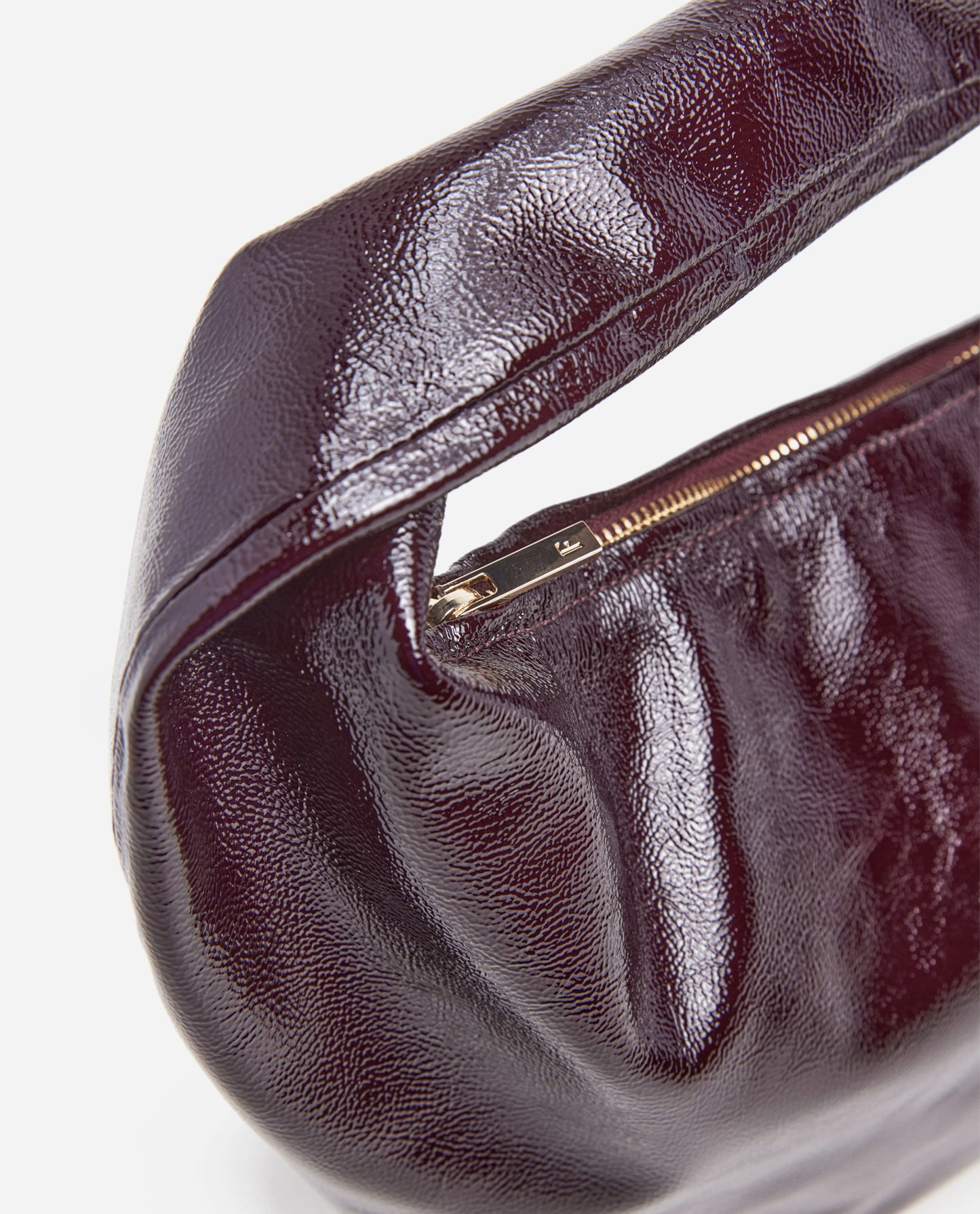 Alva Shoulder Bag Leather Patent Burgundy