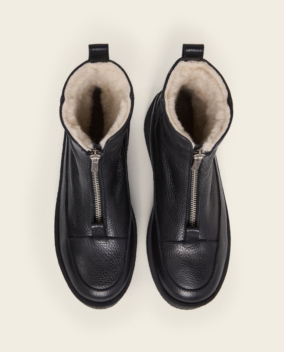 Amelia Grained Leather Black