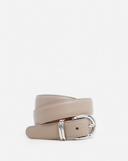 Beatrice Belt Leather Taupe