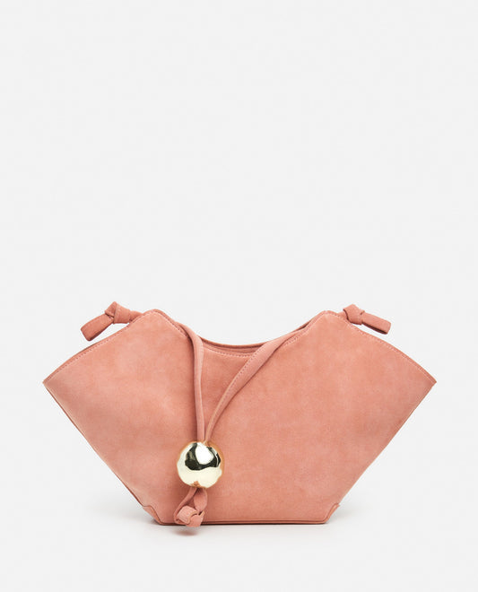 Donia Mini Handbag Suede Blush Pink