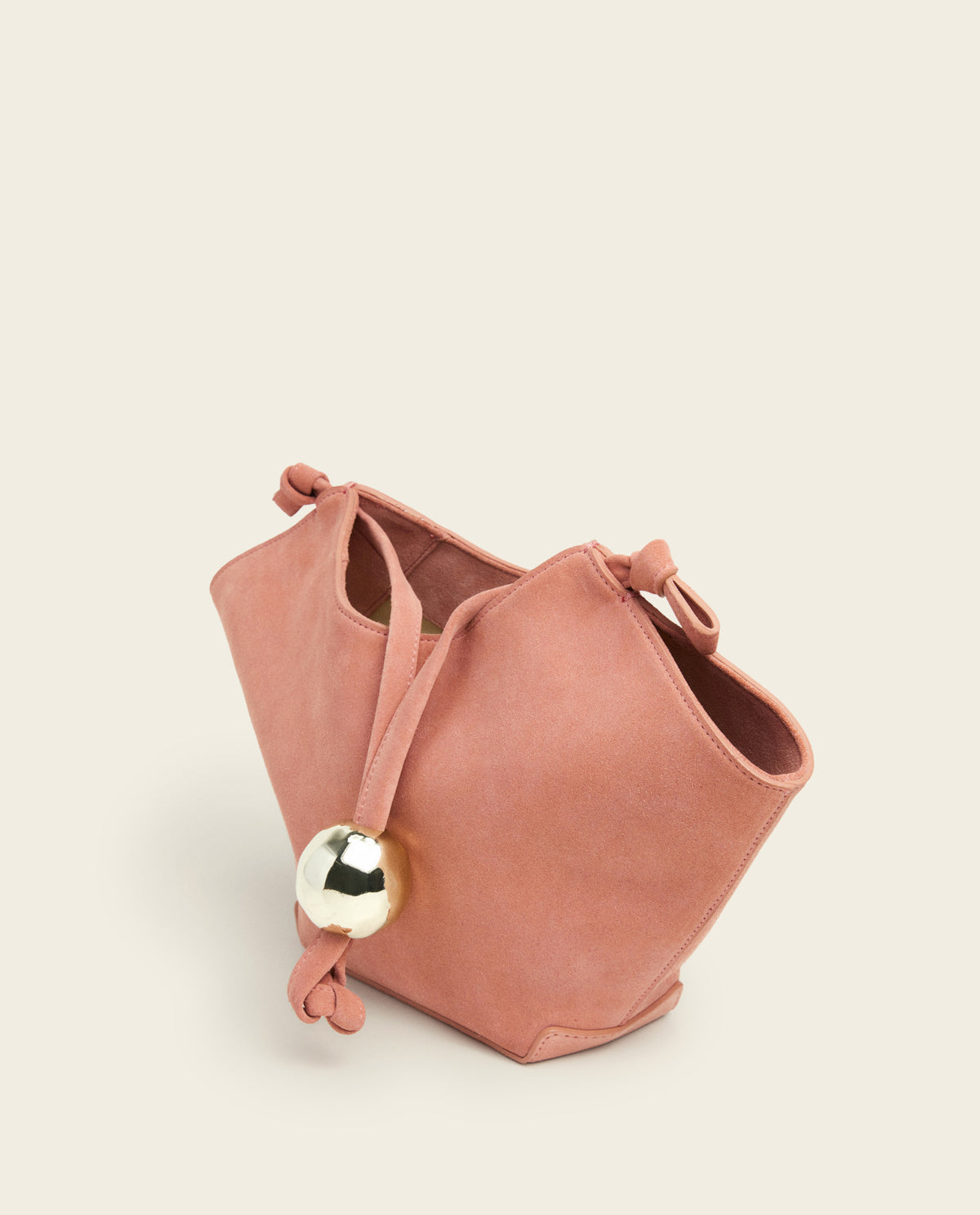 Donia Mini Handbag Suede Blush Pink