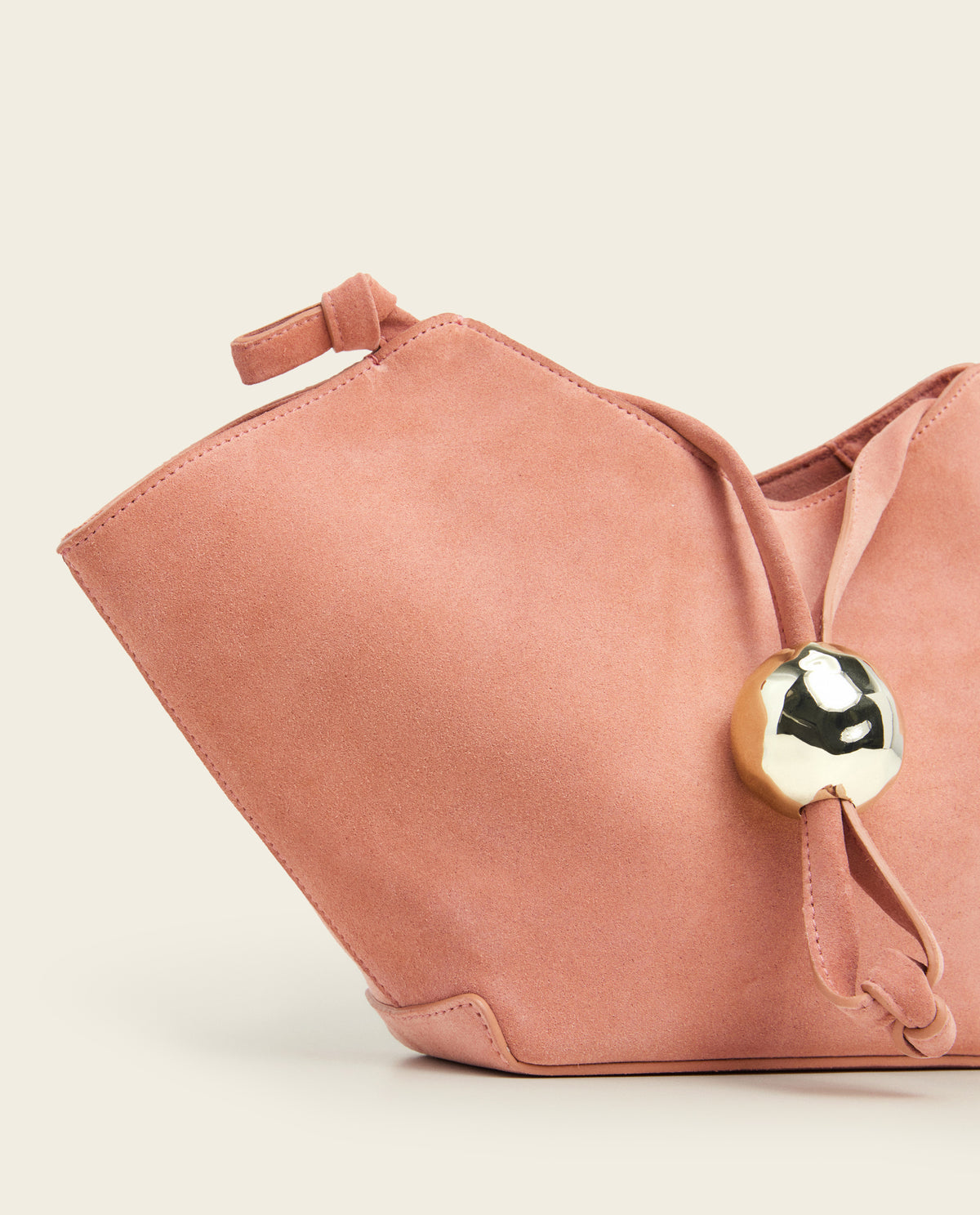 Donia Mini Handbag Suede Blush Pink