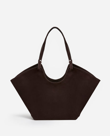 Dahlia Tote Bag Suede Chocolate