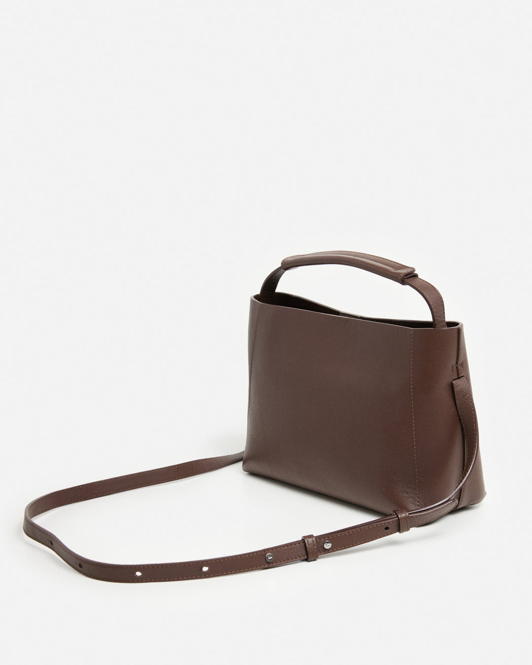 Hedda Midi Handbag Leather Chocolate