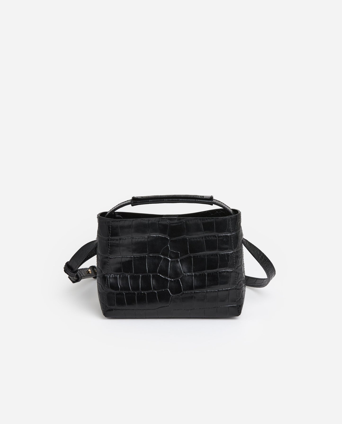 Hedda Mini Handbag Leather Black Croco