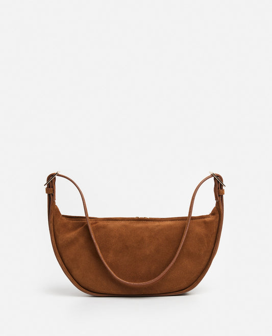 Irma Shoulder Bag Suede Bourbon