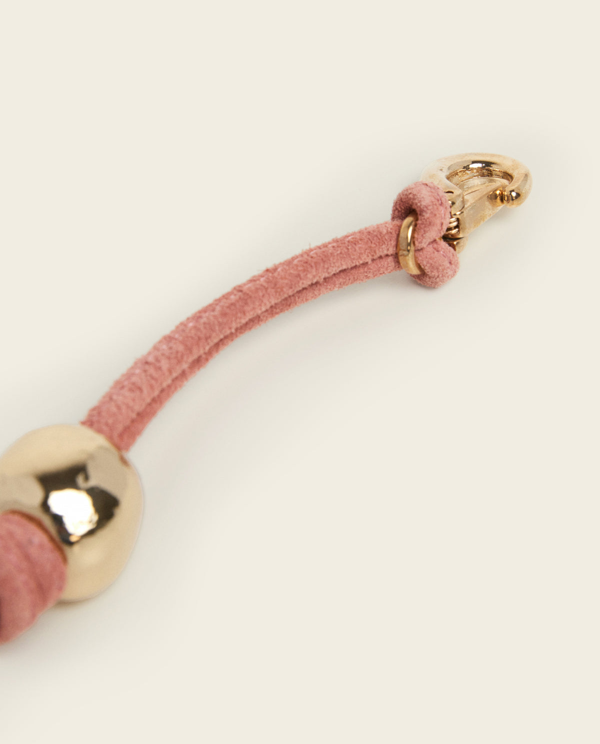 Kate Keyring Suede Blush Pink