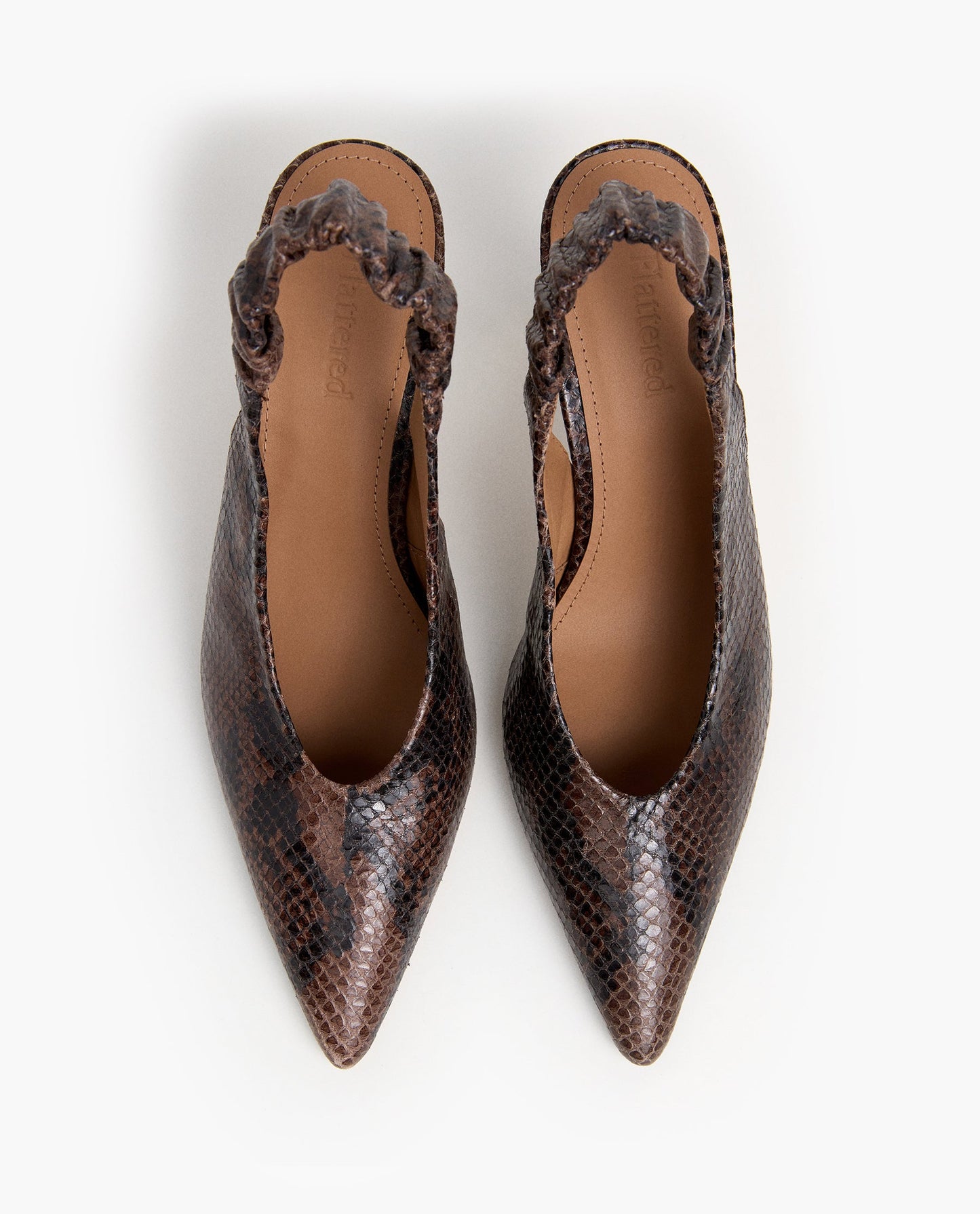 Lilian Leather Chocolate Snake