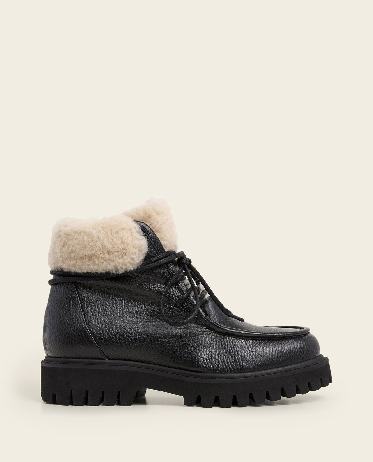Marcie Grained Leather Black