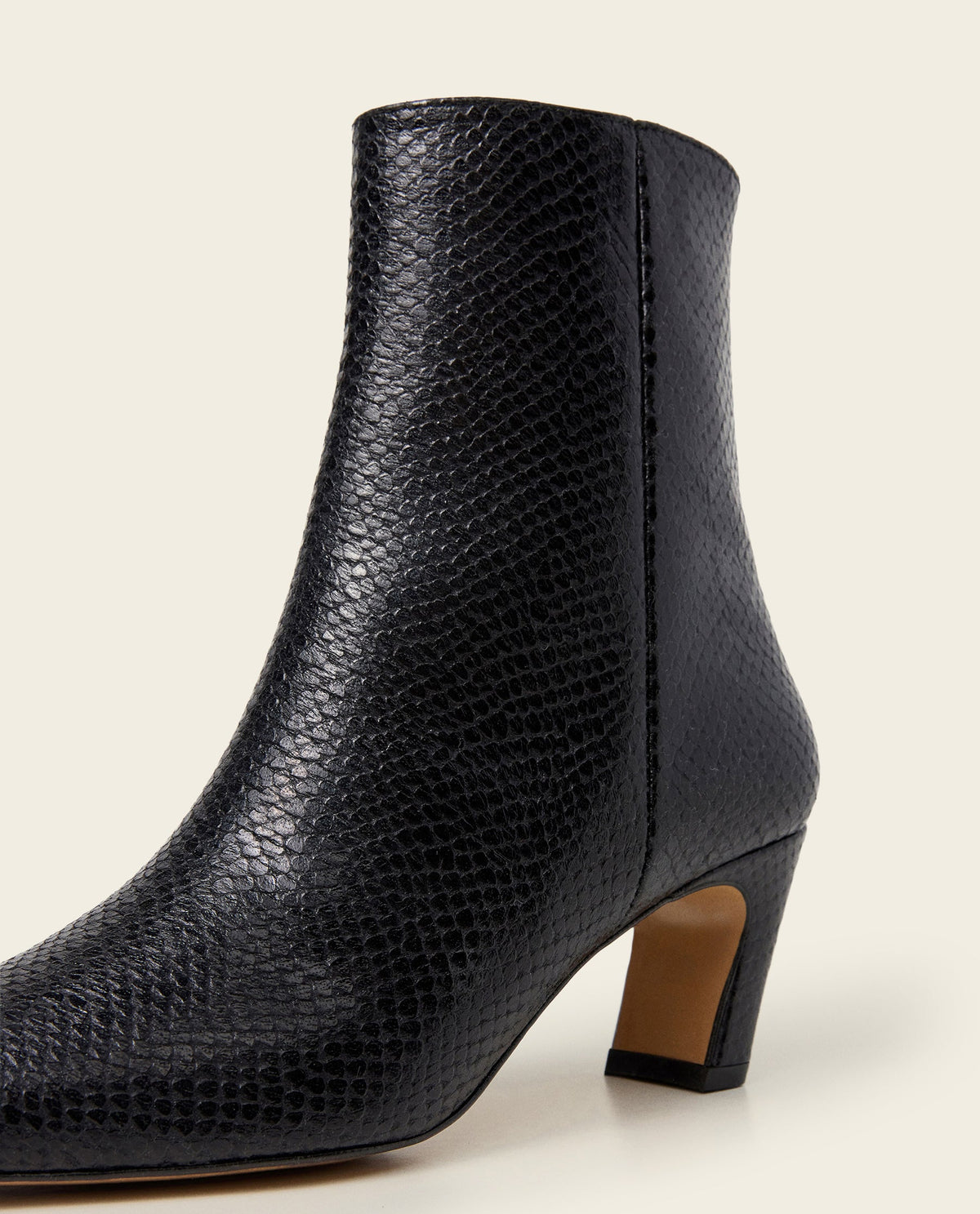 Xena Leather Black Snake Embossed