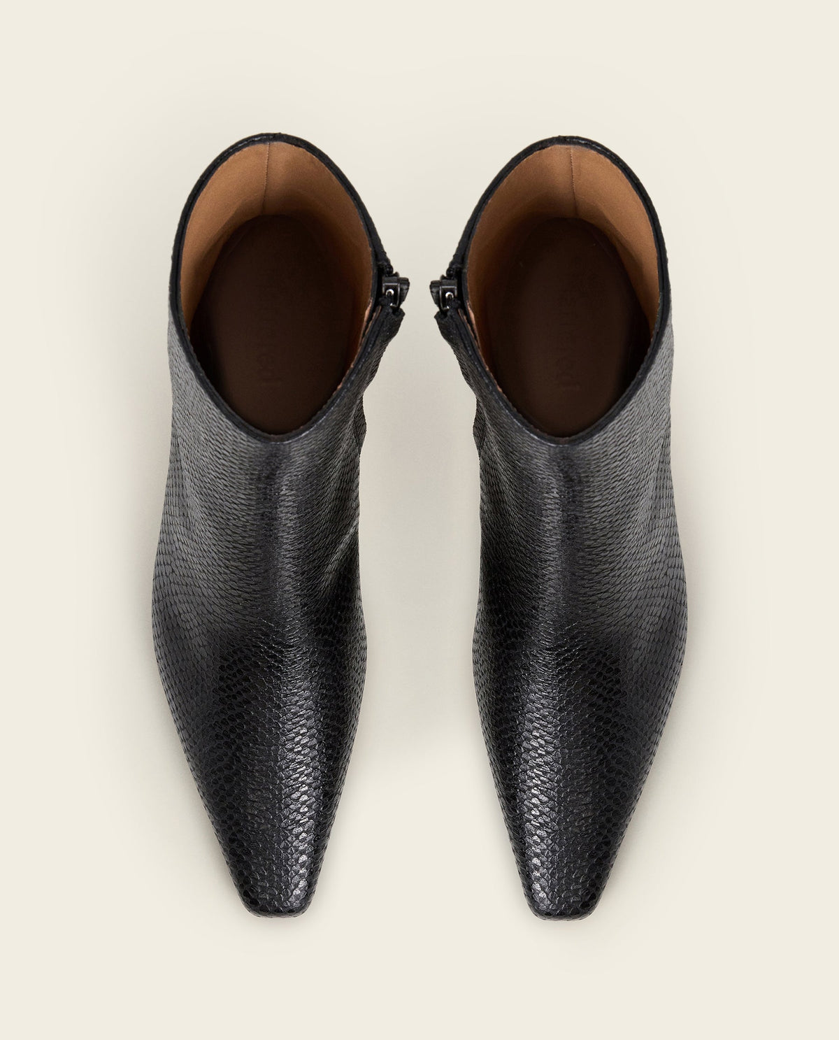 Xena Leather Black Snake Embossed
