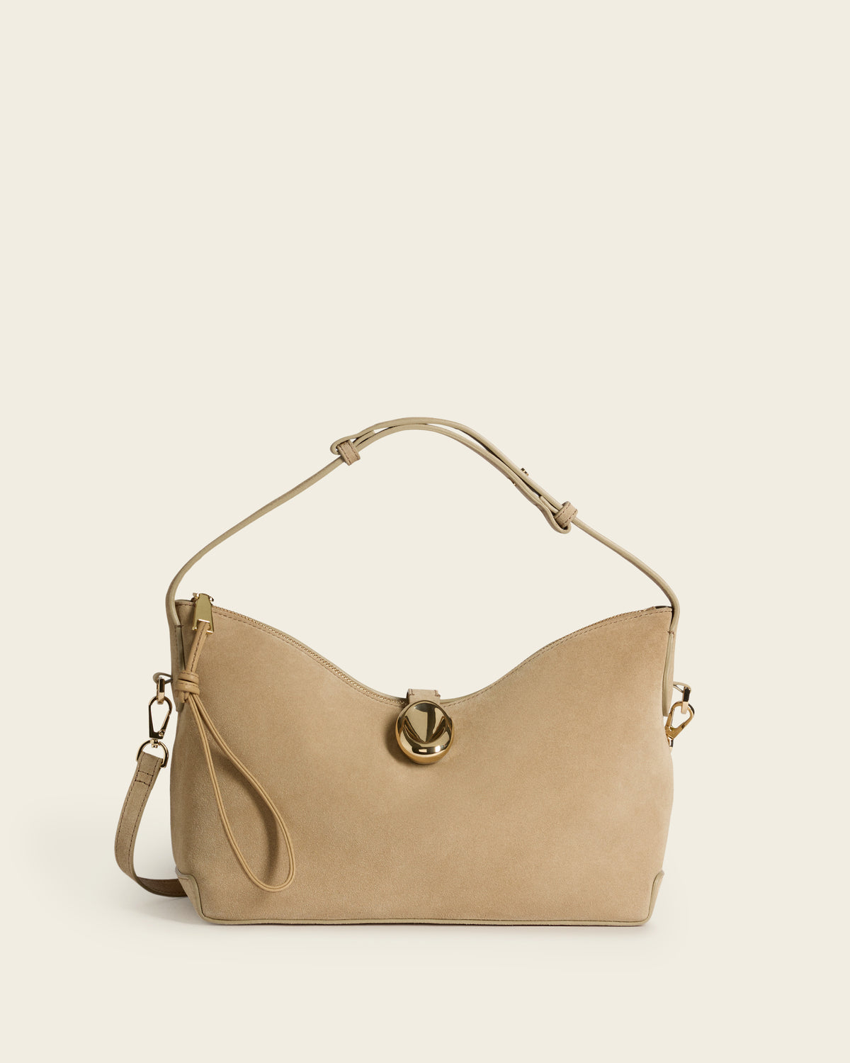 Gaia Handbag Suede Sand