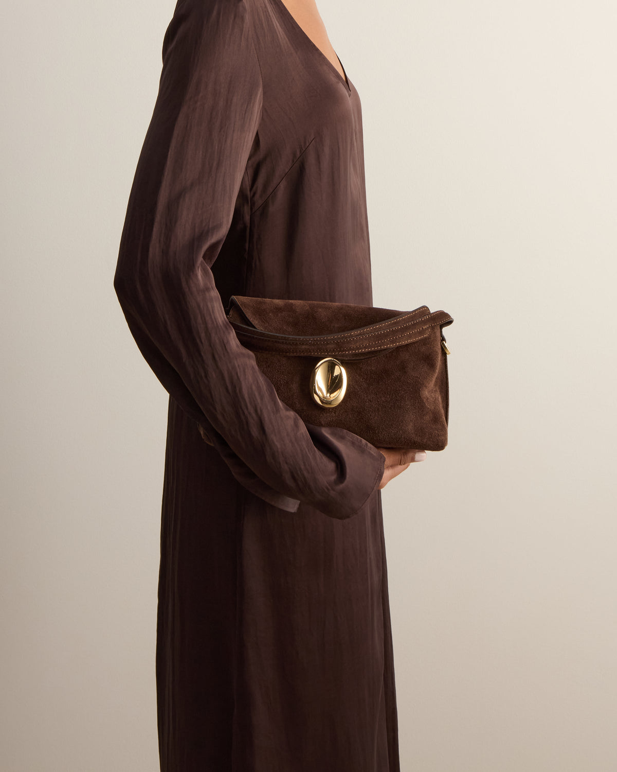 Gaia Mini Bag Suede Chocolate