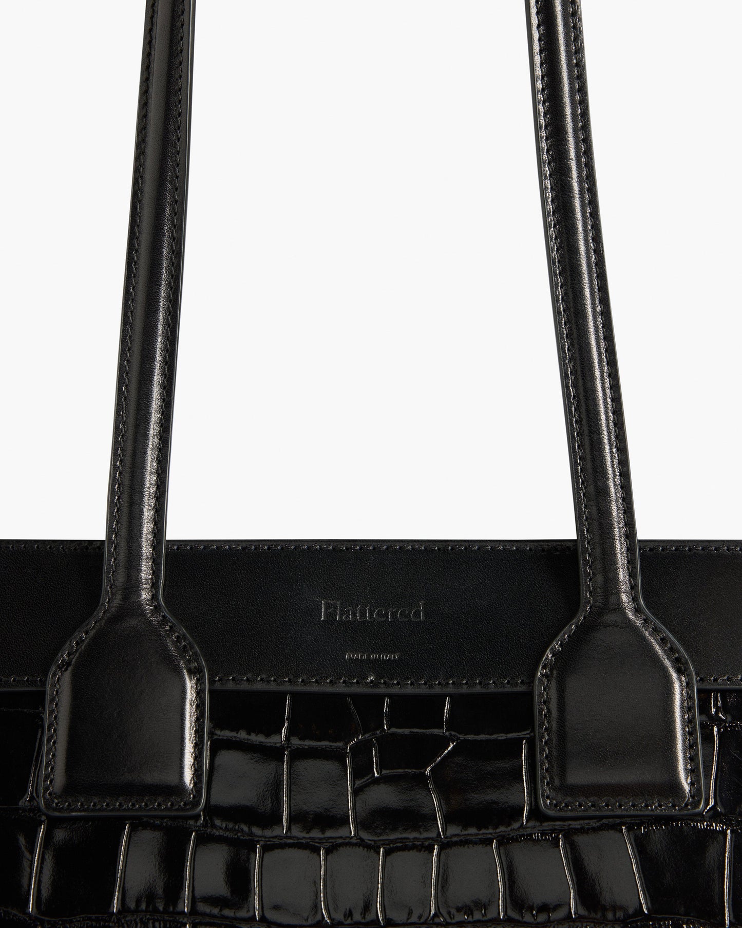 Greta Shoulder bag Leather Croco Black