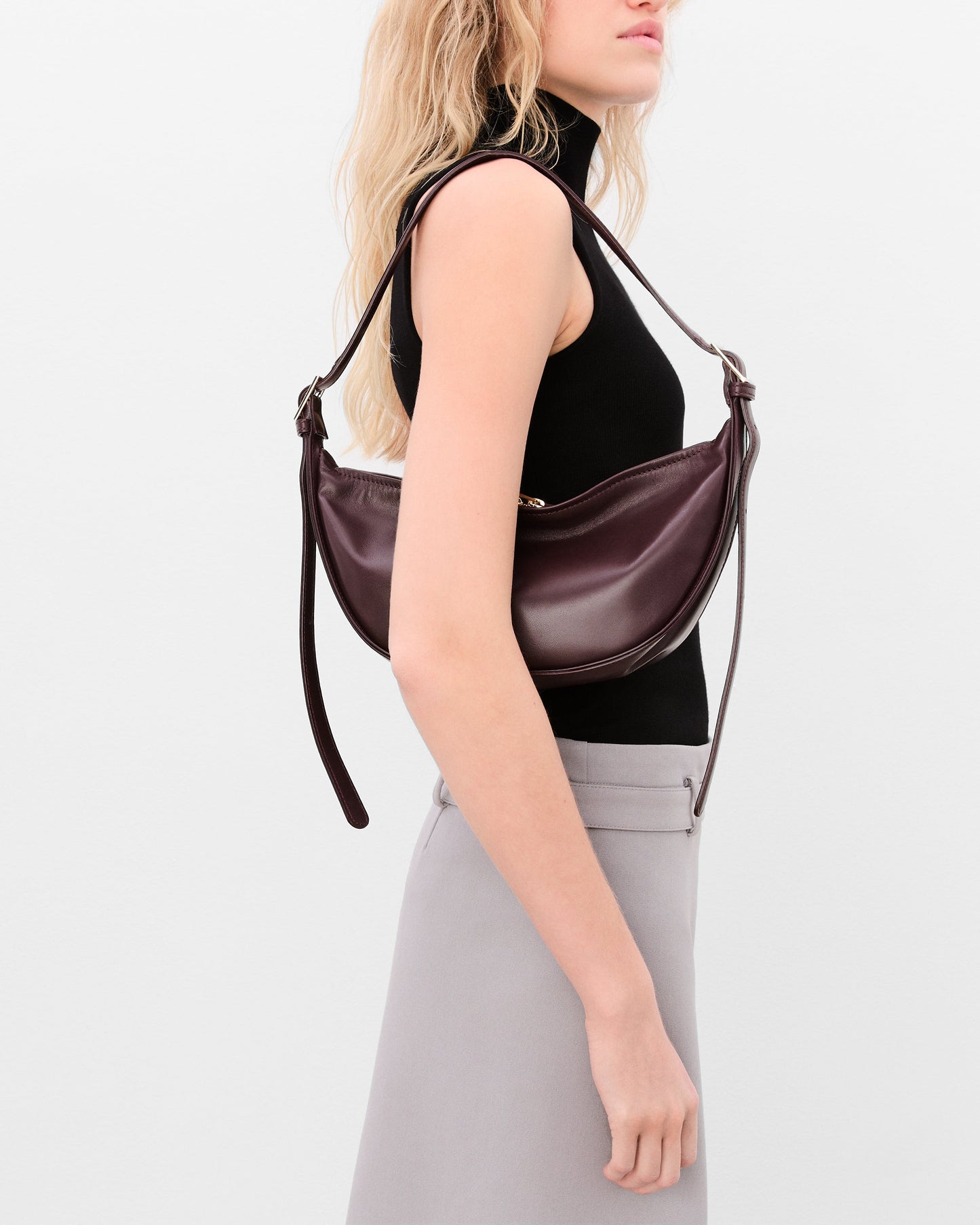 Irma Shoulder Bag Leather Burgundy