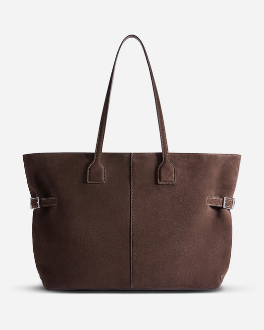 Lesley Tote Bag Suede Chocolate