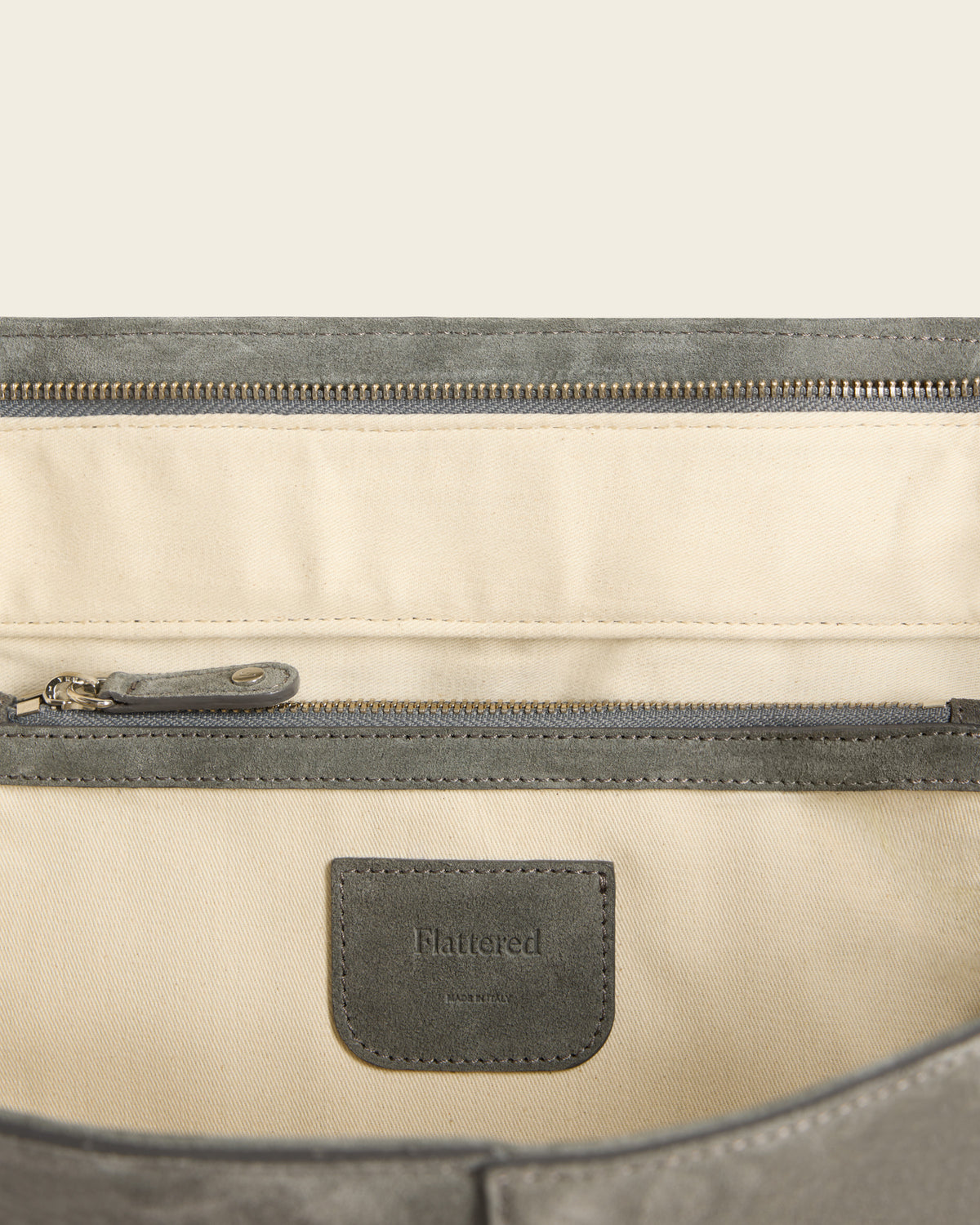 Lisa Bowler Bag Suede Stone Grey