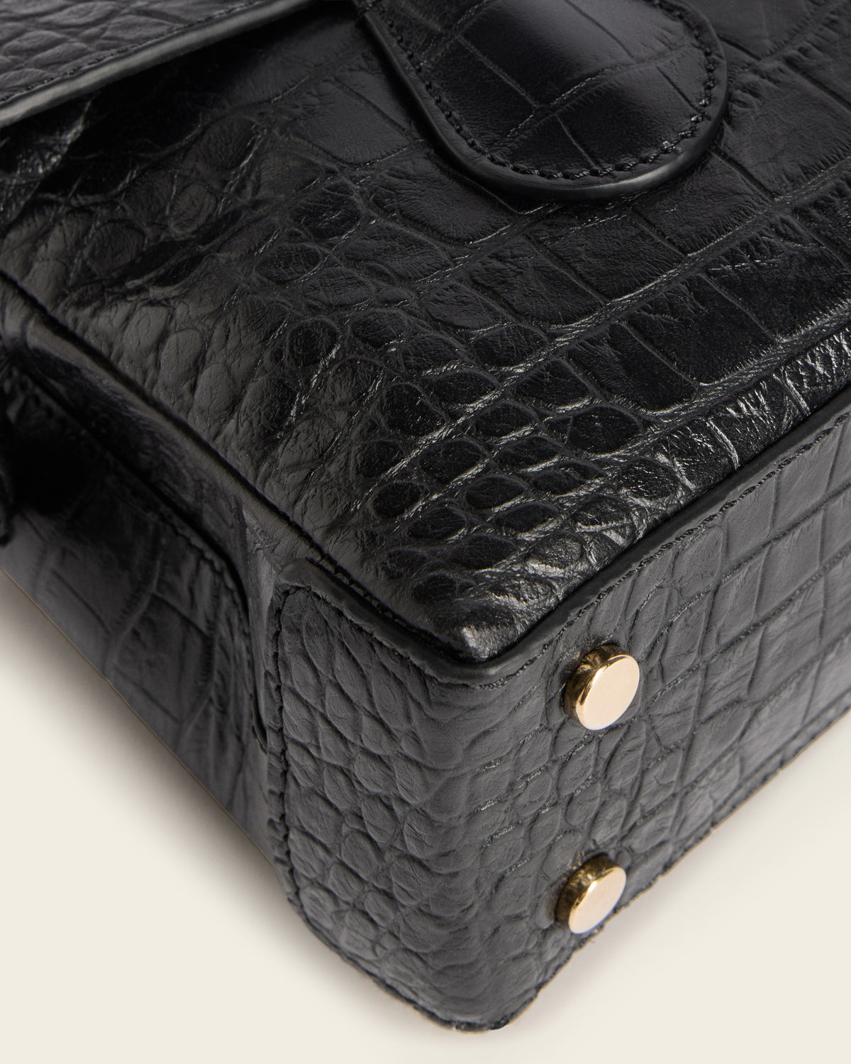 Lydia Mini Bag Leather Black Croco