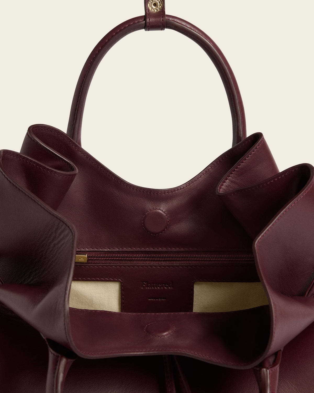Maris Tote Bag Leather Burgundy